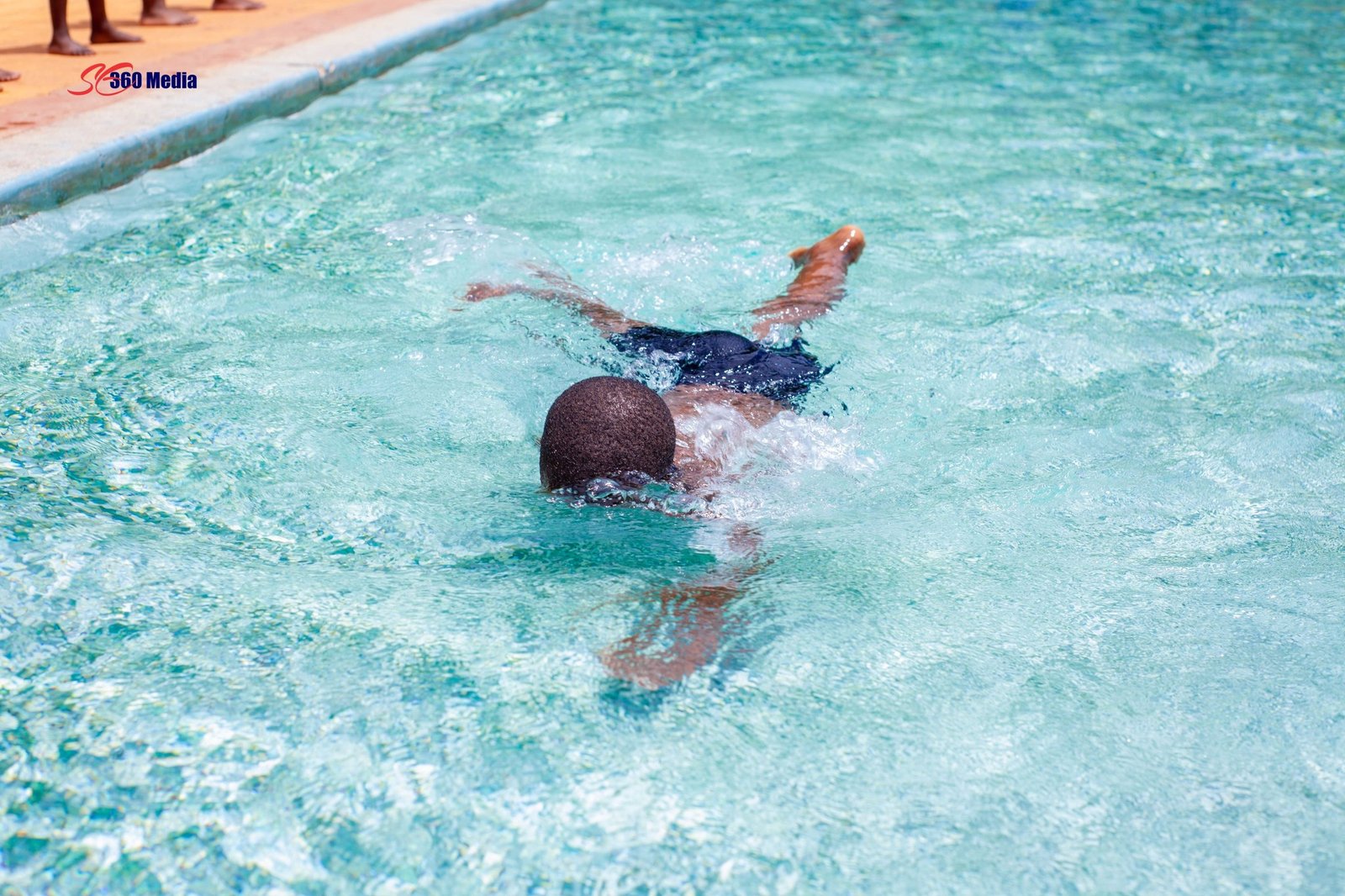 Pupils at the school swimming programme